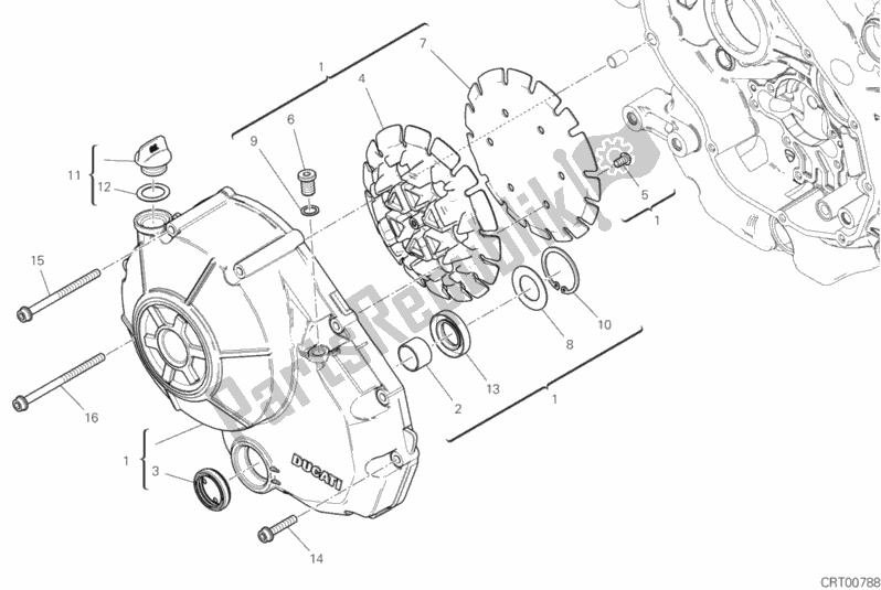 Toutes les pièces pour le Couvercle D'embrayage du Ducati Scrambler 1100 Sport 2018